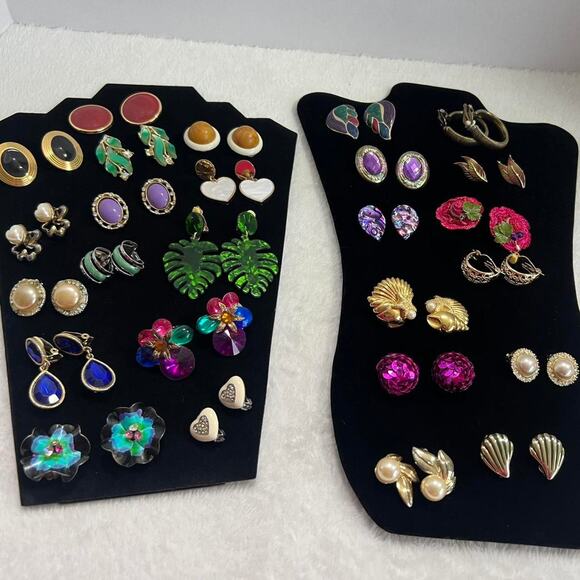 Stunning colorful summer vibes clip on earrings bundle - Picture 1 of 6